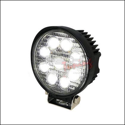 Spec-D Universal 4.5" Round 9 LED Black Trim Work Lights
